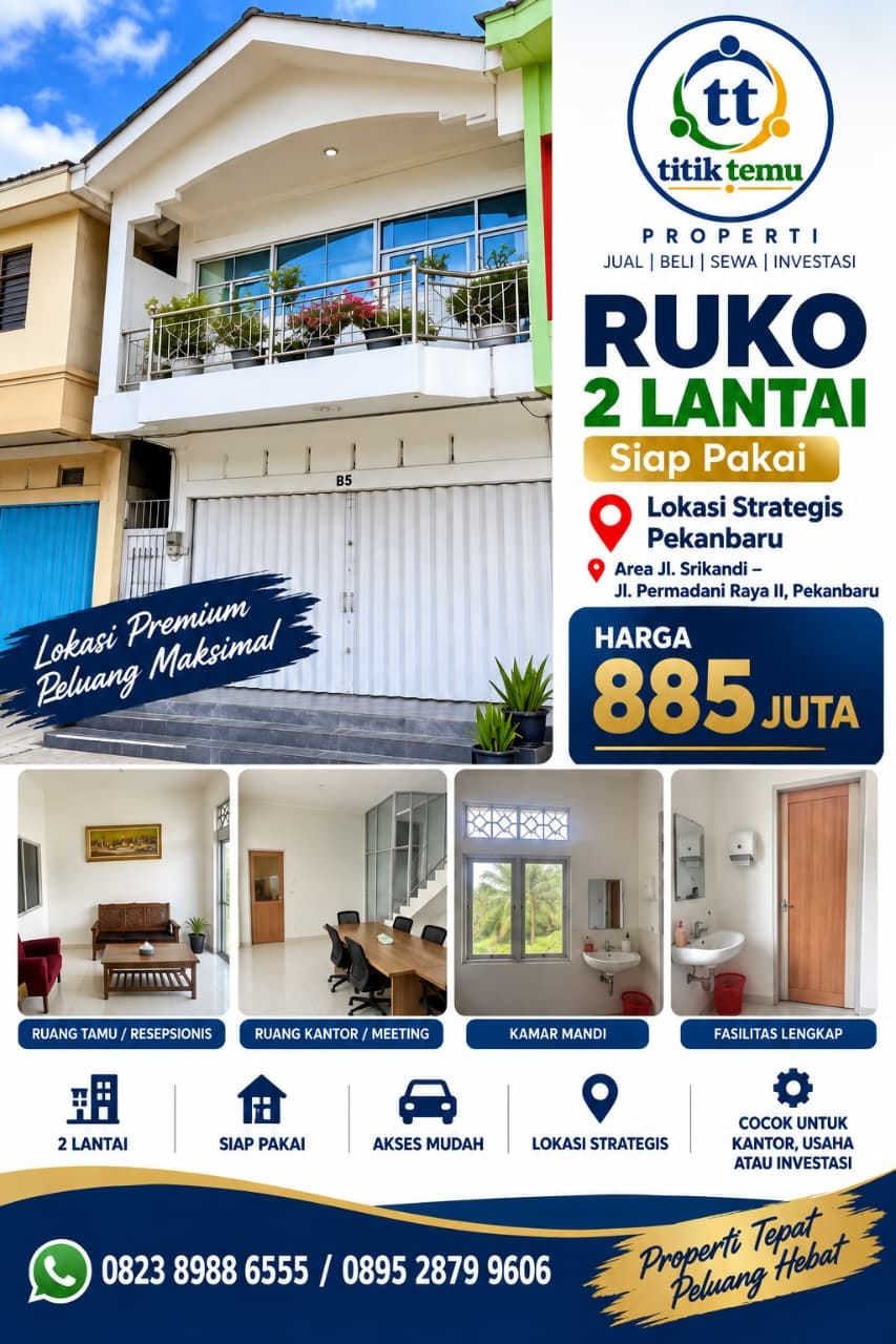 Iklan Ruko 2 Lantai Pekanbaru